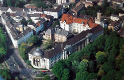 Luftbildaufnahme Landgericht, Amtsgericht, Justizvollzugsanstalt Krefeld